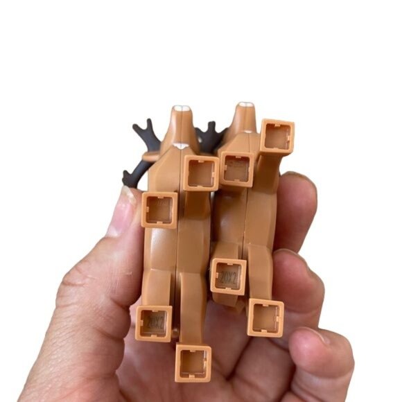 Lego Reindeer Set 4 Big Antlers Single Piece Figures Only Holiday Decor 40499 - Picture 7 of 11